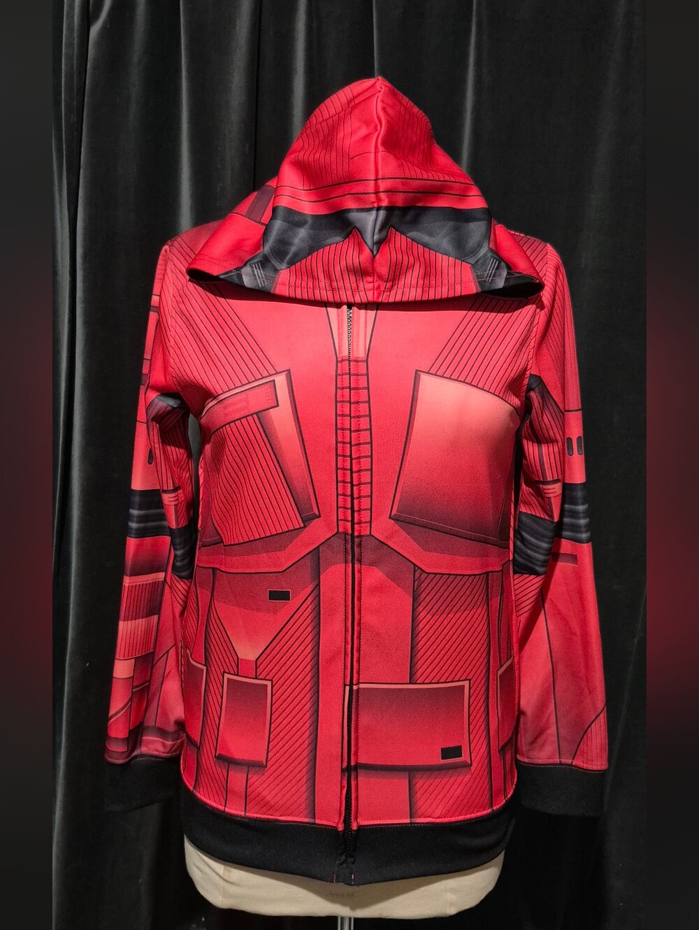 Star Wars Red & Black Graphic Bomber Hoodie